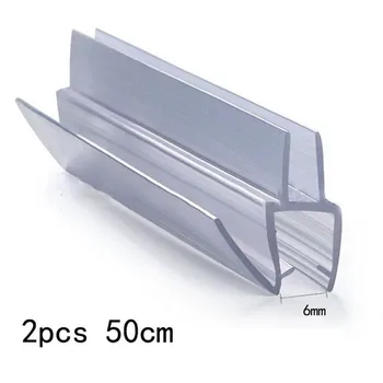 Издръжливо висококачествено душ уплътнение 50cm Дължина 6/8/10/12mm Аксесоари Компоненти Лесен за използване за стъклени врати Практичен