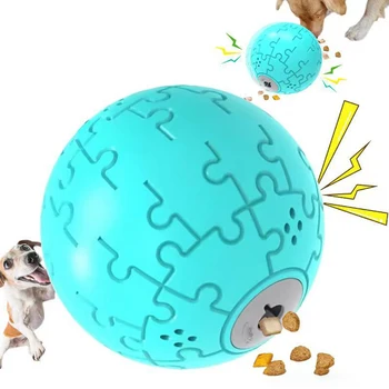 Куче изтичане храна топка играчка домашен любимец закуска хранене храна изтичане контрол интерактивен дозиране куче изтичане FoBall дъвчете играчки куче хранилки