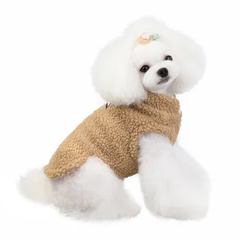 Куче руно жилетка зимни топли дрехи за кучета за малки средни кучета палто куче пуловер плюшени кученце яке полярно руно домашни любимци