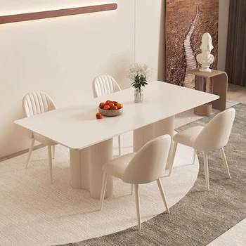 Луксозна жива маса за хранене скандинавски минималистичен японски стол маса за хранене японска модерна маса Кухненски мебели за ясли