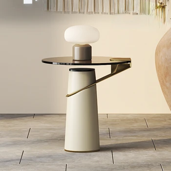 Маса кръг хол модерен минималистичен дизайнер творчески малък апартамент ъглова маса светлина луксозна маса за чай