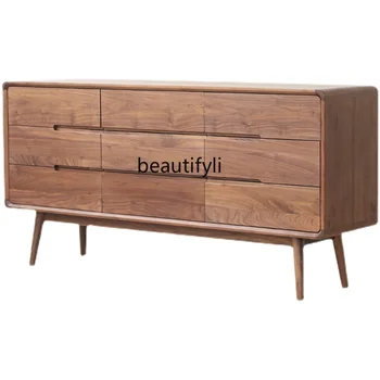 Масивна дървена веранда скрин спалня чекмедже шкаф за съхранение прост модерен модерен светлина луксозен шкаф шкаф мебели