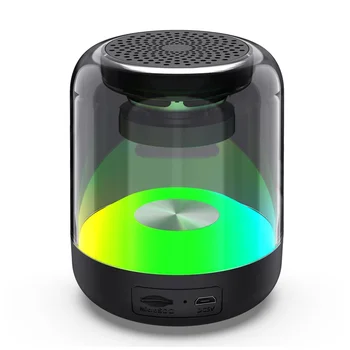 Мини TWS мобилен телефон Bluetooth високоговорител Висококачествени цветни светлини Безжична малка звукова кутия Субуфер Преносимо домашно кино