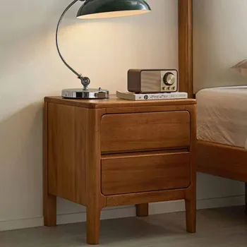 Минималистично модерно нощно шкафче Спалня за съхранение Скандинавски хол Нощни шкафчета Дървени луксозни рафтове маса за мебели за дома