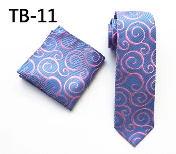 Мода 8CM цвете вратовръзка джоб квадратен комплект за офис бизнес сватба класически вратовръзка носна кърпичка комплект
