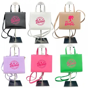 Мода Барби дами чанта Kawaii All-мач жени Pu кожа аниме мъкна карикатура момичета случайни пазаруване пратеник рамо чанта