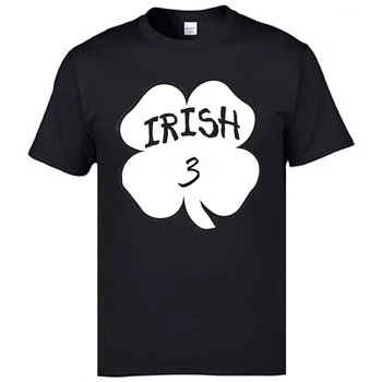 Мъжки ретро cosie тройници кръгла яка НОВА ГОДИНА памучни тениски 3D отпечатани ирландски тениски за мъже