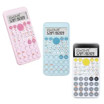 Настолен калкулатор 10-цифрени научни калкулатори синьо бяло за ученици в гимназията или колежа Малки джобни калкулатори за