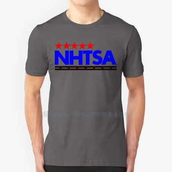 Национална администрация за безопасност на движението по пътищата Ежедневни улични облекла Печат на лого Тениска Графика 100% памучна тениска
