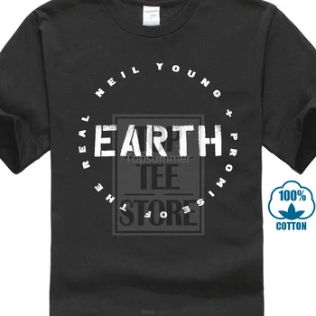 Отпечатана мъжка тениска Памучна O Neck тениски Ads2 Neil Young Earth Rebel Content Tour 2016 Къс ръкав Дамски T Shirt Punk