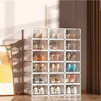 Подаване съхранение Шкаф за обувки Сгъваем салон дисплей Стойка за обувки Държач за шкафове Кухня Сапатеро Холни шкафове LQ10XP