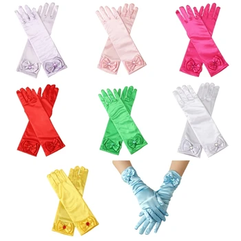 Стилни слоести ръкавици Bowknot за деца пеещи танци тържества ръкавици