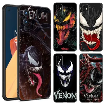 Тъмно Venom телефон случай за OnePlus 7 8 9 10 11 ACE Pro 8T 9RT 10T 10R Nord CE 2 Lite N10 N100 N20 N200 5G Soft TPU черен капак