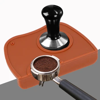 Устойчив на приплъзване подложка бариста кафе трамбоване мат инструмент притежателя силиконов каучук ъгъл мат 1бр еспресо кафе тампер мат