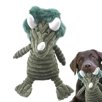 Устойчивост на ухапване Зелен дракон куче играчка Изящни плюшени меки играчки за домашни любимци Износоустойчиви зъби Шлифовъчни играчки Куче