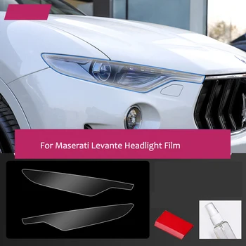 Фолио за предни фарове за автомобили за Maserati Levante Tpu Прозрачен защитен филм Външни ленти за фарове Аксесоари за стикери за кола