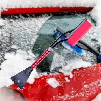  Четка за сняг с висока плътност Ефективна четка за сняг за кола Стъргалка за лед с подвижна дълга дръжка за лесна за ефективна