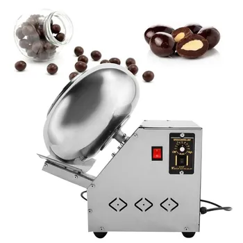  висока ефективност Coater шоколад бонбони покритие машина горещо топене снек семена бадемови ядки фъстъчено захар покритие машина