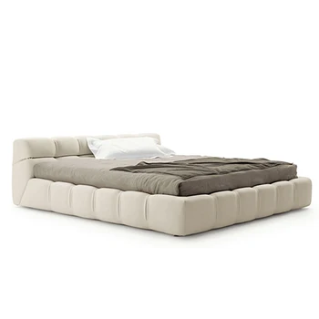 италиански дизайн модерна вила хотел легло OEM персонализирани кожа / плат модерни дизайн легло мебели легло