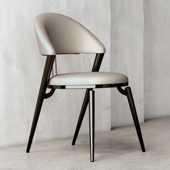 италиански лек луксозен стол за хранене модерен минималистичен дом облегалка хотел трапезен стол метален дизайнер Mueble трапезария мебели