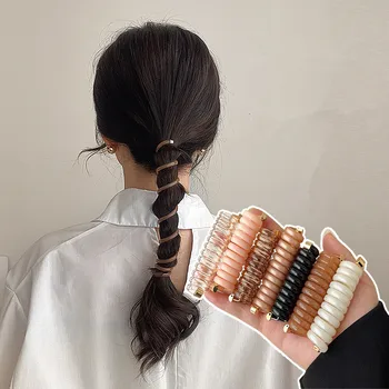 конска опашка еластични ленти за коса гумени връзки за коса пакет Scrunchies телефон тел аксесоари за коса мода ленти за коса жени лента за глава