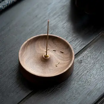 тамян горелка дървени кръгли тамян пръчици притежател за офис йога чайна